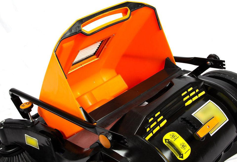 RT980 38" Dual Spin Manual Push Powered Floor Sweeper, Up to 38000 Sqft/h Working Efficiency