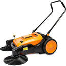 RT980S 38" Manual Push Powered Floor Sweeper, Triple Brooms, 38000 Sqft/h Efficiency