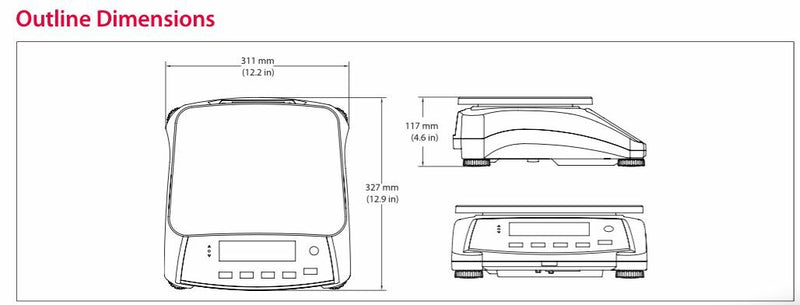 OHAUS VALOR V71P1502T 1500g 0.05g Compact Bench Scale