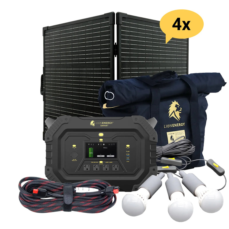 Safari - Paquete de estación de energía portátil (3000 W, 1612 Wh, LiFePO4) 