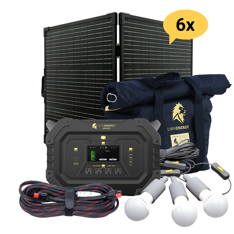Safari - Paquete de estación de energía portátil (3000 W, 1612 Wh, LiFePO4) 