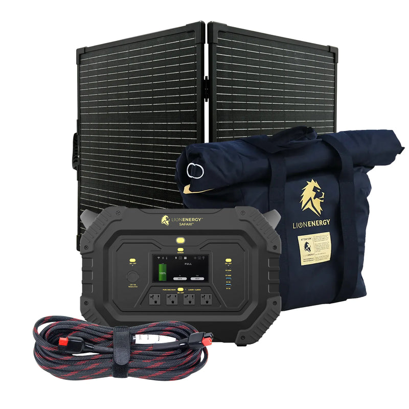 Safari - Paquete de estación de energía portátil (3000 W, 1612 Wh, LiFePO4) 