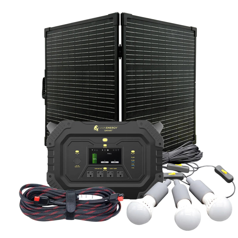 Safari - Paquete de estación de energía portátil (3000 W, 1612 Wh, LiFePO4) 