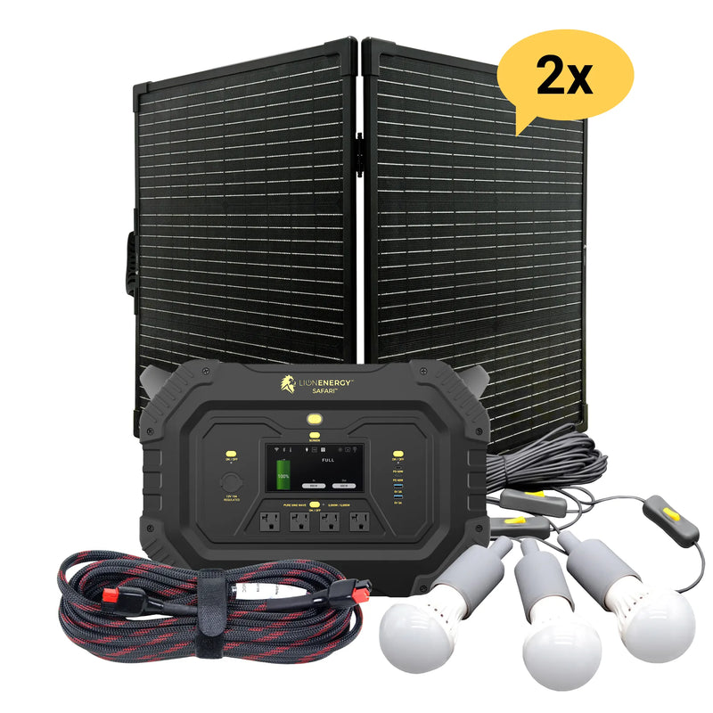 Safari - Paquete de estación de energía portátil (3000 W, 1612 Wh, LiFePO4) 