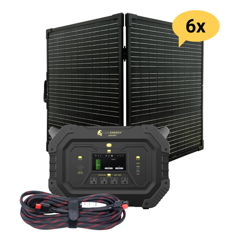 Safari - Paquete de estación de energía portátil (3000 W, 1612 Wh, LiFePO4) 