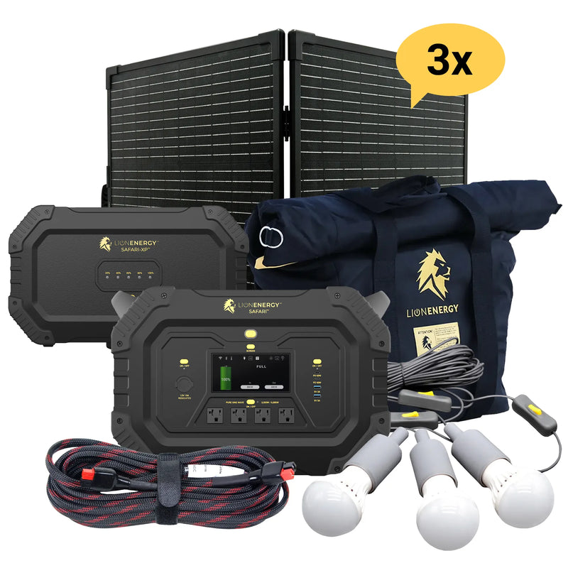 Safari+XP - Paquete de estación de energía portátil (3000 W, 4300 Wh, LiFePO4) 