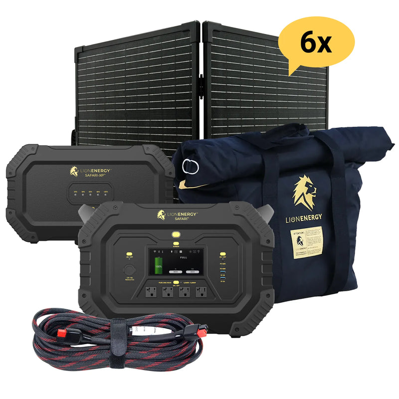 Safari+XP - Paquete de estación de energía portátil (3000 W, 4300 Wh, LiFePO4) 