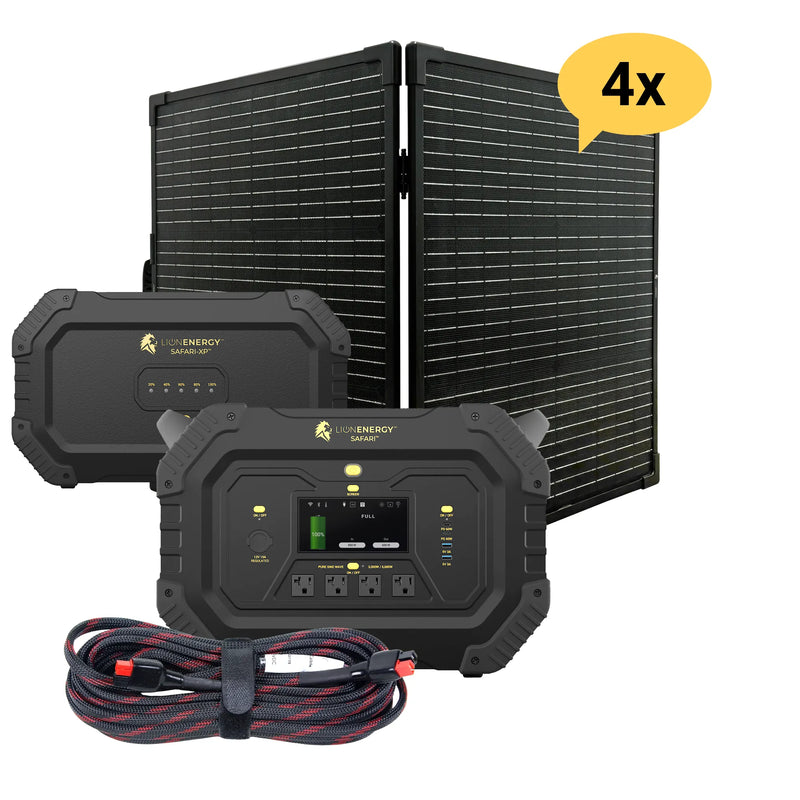 Safari+XP - Paquete de estación de energía portátil (3000 W, 4300 Wh, LiFePO4) 