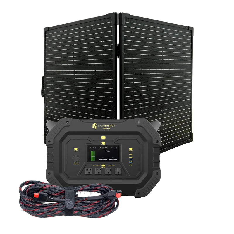 Safari - Paquete de estación de energía portátil (3000 W, 1612 Wh, LiFePO4) 