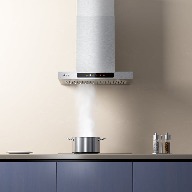 Campana extractora de pared CIARRA de 24 pulgadas con extracción de 3 velocidades CAS60102-OW