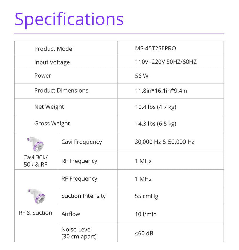 Aristorm - Dual 30K & 50K Cavitation Handles for Enhanced Body Contouring
