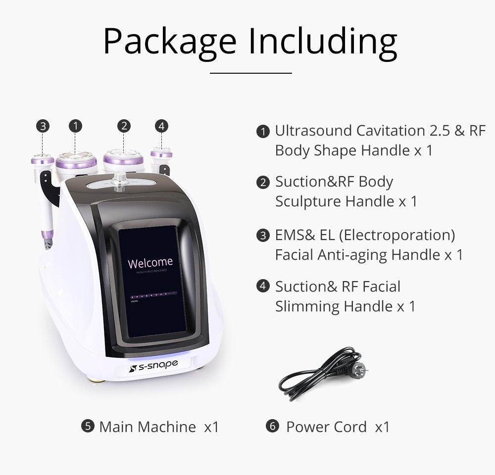 Shape Tactics - S-Shape Ultrasonic 30K Cavitation EMS Vacuum