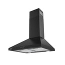 CIARRA 24 Inch Wall Mount Range Hood With 3-Speed Extraction Black