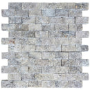 Travertine Silver Split Face Mosaic Floor and Wall Tile - Livfloors Collection