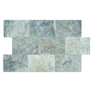Silver Travertine Pattern Tumbled Pavers - Full Truckload