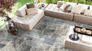 Silver Travertine Pattern Tumbled Pavers - Full Truckload