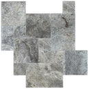 Silver Travertine Pattern Tumbled Pavers - Full Truckload