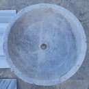 Sirius Silver Marble Natural Stone Above Vanity or Drop-in Bathroom Sink (D)16" (H)6"