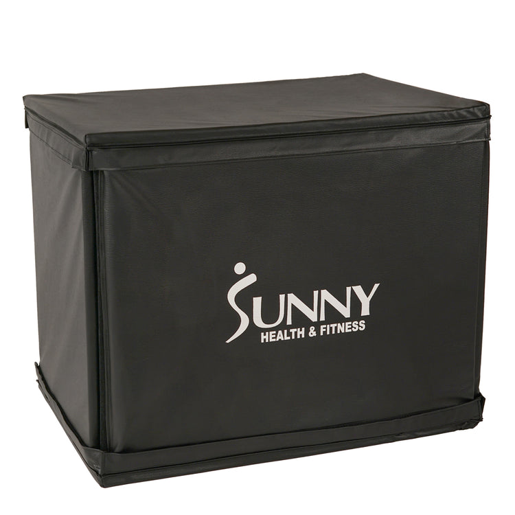 Sunny Health & Fitness Wood Plyo Box with Cover - NO. 084