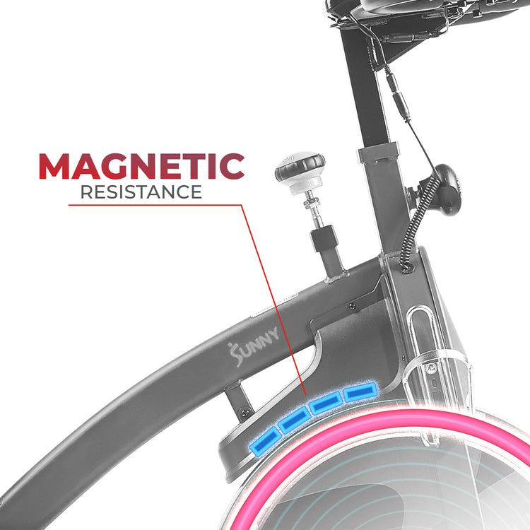 Bicicleta de ciclismo en interiores inteligente con resistencia magnética de primera calidad Sunny Health &amp; Fitness SF-B1877SMART