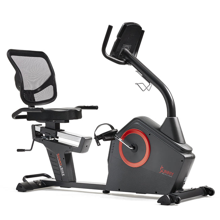 Sunny Health Fitness Premium Magnetic Resistance Smart Recumbent Bike SF RB4850SMART Wellbots Free Shipipng