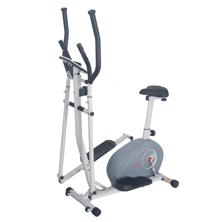 Sunny Health & Fitness 2 in 1 Magnetic Elliptical Upright Bike - SF-E3903