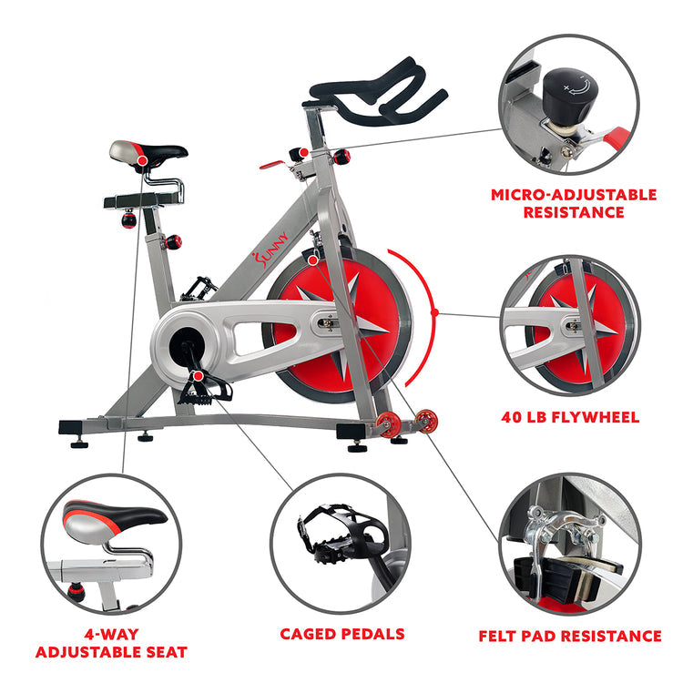 Sunny Health & Fitness Pro Indoor Cycling Bike - SF-B901