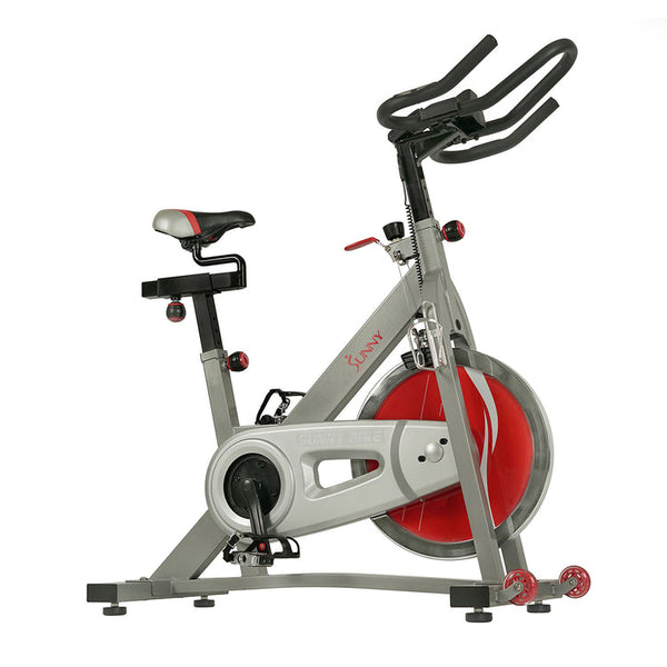 Bicicleta de ciclismo indoor Sunny Health &amp; Fitness Pro II con soporte para dispositivo y pantalla avanzada – SF-B1995