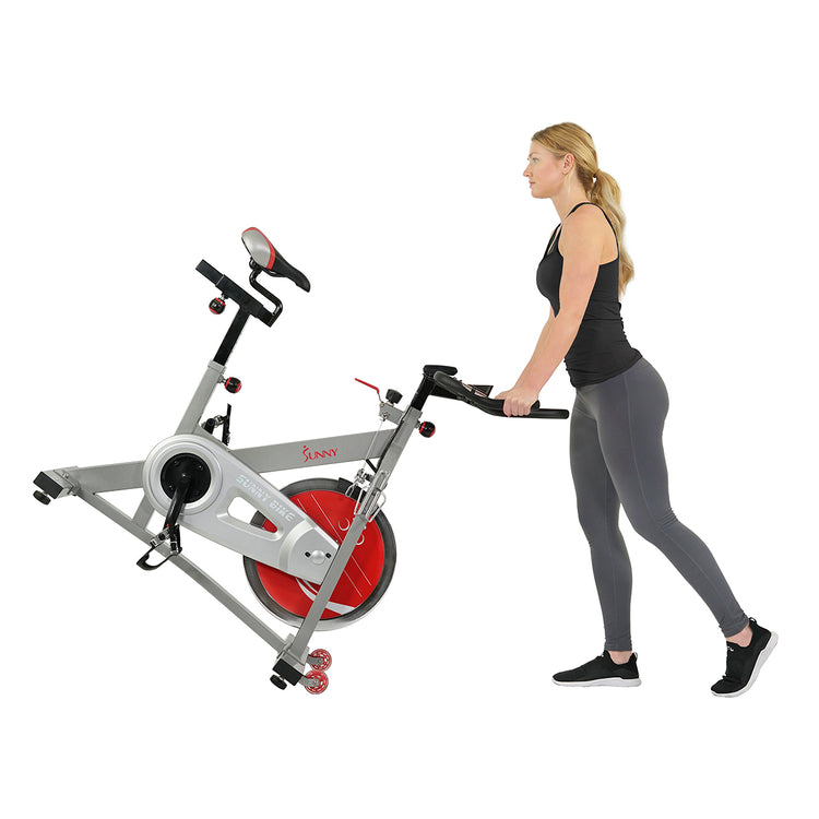 Bicicleta de ciclismo indoor Sunny Health &amp; Fitness Pro II con soporte para dispositivo y pantalla avanzada – SF-B1995
