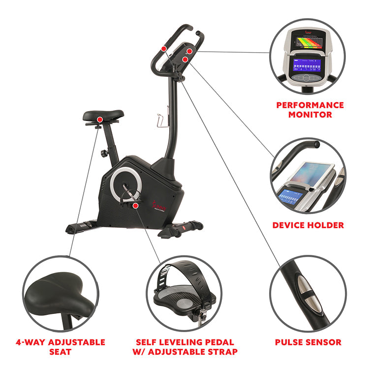 Bicicleta vertical programable Sunny Health &amp; Fitness - SF-B2883