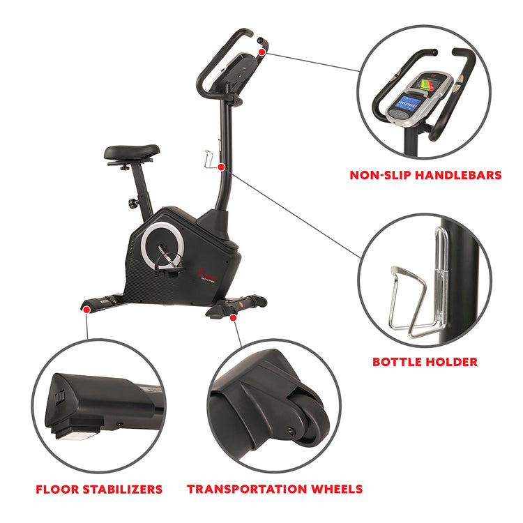 Bicicleta vertical programable Sunny Health &amp; Fitness - SF-B2883