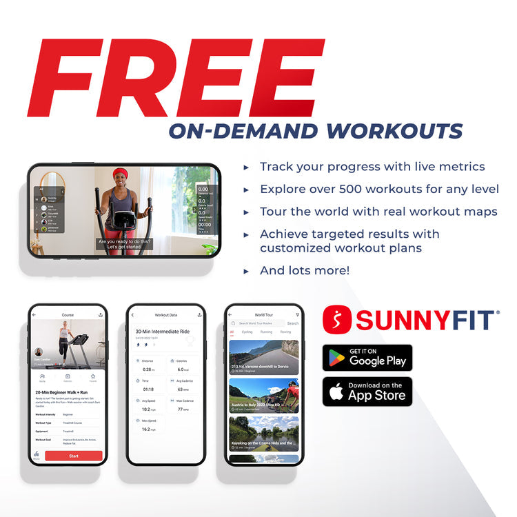 Bicicleta reclinada de alto rendimiento Sunny Health &amp; Fitness Interactive Series - SF-RB420032