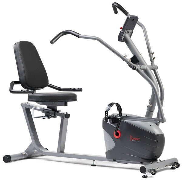 Bicicleta reclinada de alto rendimiento Sunny Health &amp; Fitness Interactive Series - SF-RB420032