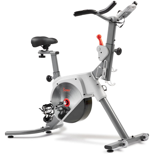 Sunny Health & Fitness Prime Magnetic Belt Drive Indoor Cycling Bike with Two Stage Transmission, Emergency Lever, and Exclusive SunnyFit App Bluetooth Connectivity - SF-B122061