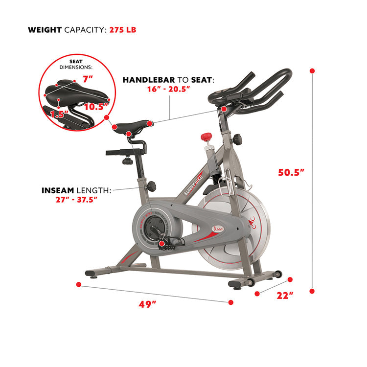 Bicicleta de ciclismo para interiores magnética Synergy de Sunny Health &amp; Fitness - SF-B1879