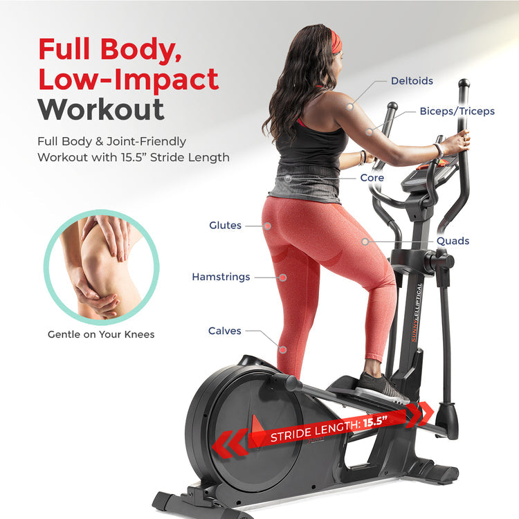 Sunny Health & Fitness Premium Elliptical Exercise Machine Smart Trainer with Exclusive SunnyFit App Enhanced Bluetooth Connectivity