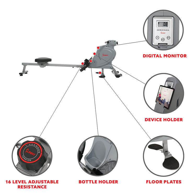 Sunny Health & Fitness Dual Rower Rowing Machine - SF-RW5935