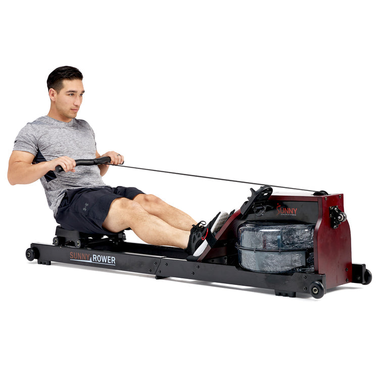 Water Power Rowing Machine Sunny Health & Fitness Wooden Water Rowing Machine - SF-RW522074 ...