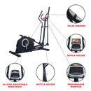 Bicicleta elíptica cardiovascular programable Sunny Health &amp; Fitness - SF-E3890