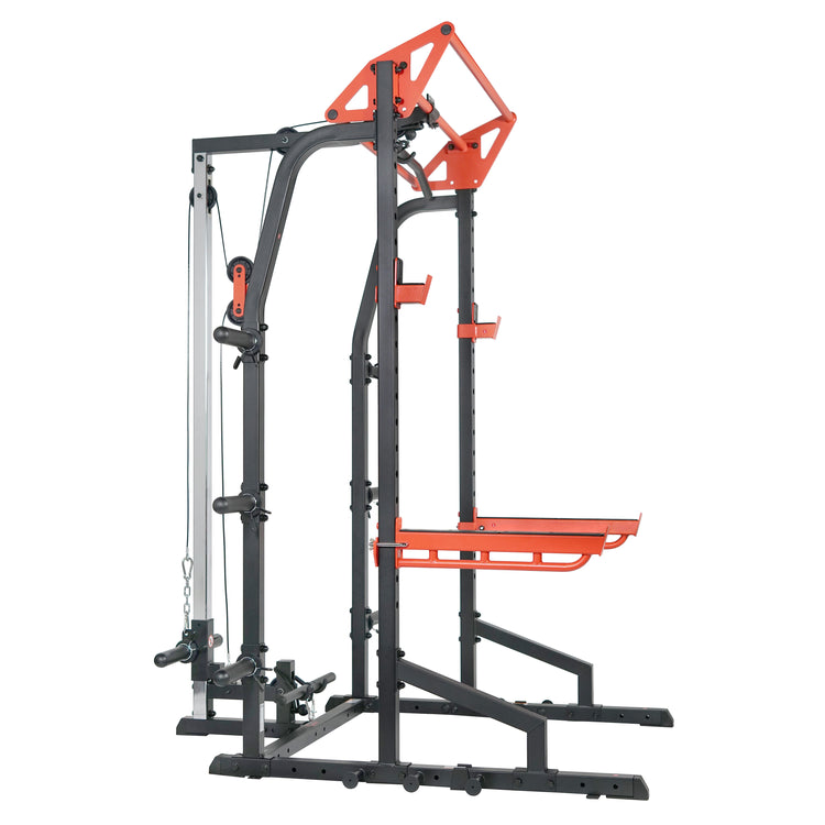 Jaula de potencia de alto rendimiento y alta resistencia Sunny Health &amp; Fitness Power Zone con capacidad de peso de 1000 lb – SF-XF9933