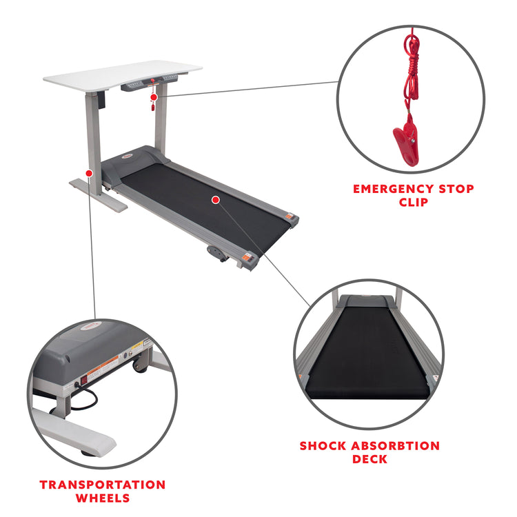Cinta de correr Sunny Health &amp; Fitness con escritorio automático desmontable - SF-TD7884