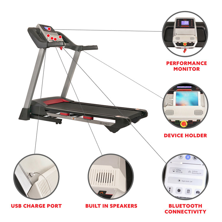 Cinta de correr de alto rendimiento Sunny Health &amp; Fitness SF-T7917