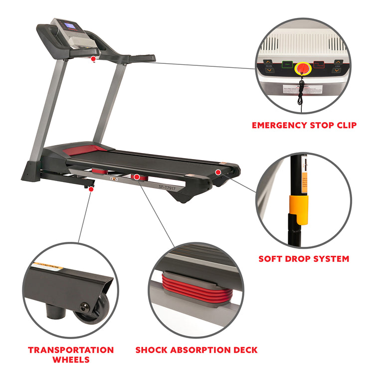Cinta de correr de alto rendimiento Sunny Health &amp; Fitness SF-T7917