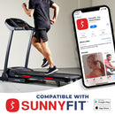 Sunny Health & Fitness Premium Folding Auto-Incline Smart Treadmill with Exclusive SunnyFit App Enhanced Bluetooth Connectivity - SF-T7705SMART