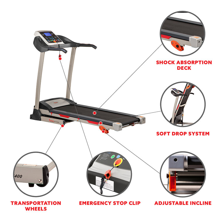 Cinta de correr Sunny Health &amp; Fitness - SF-T4400