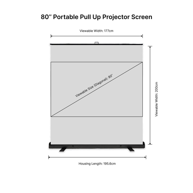 the MUBU Alpha Portable Pull Up Projector Screen with Stand | Wellbots ...