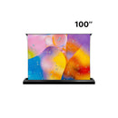 the MUBU Sunrise Rollable Motorized Floor Rising Projector Screen