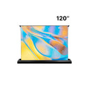 the MUBU Sunrise Rollable Motorized Floor Rising Projector Screen