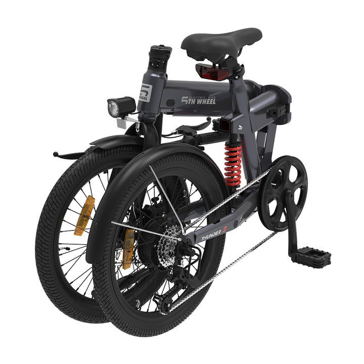 5th Wheel Electric Foldable Bike Thunder 2 - 49.7 Miles Range & 20 MPH, 700W Peak Motor