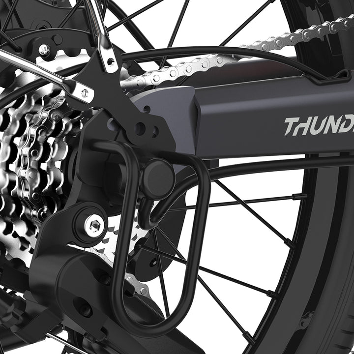 Bicicleta eléctrica plegable de quinta rueda Thunder 2: autonomía de 49,7 millas y 20 MPH, motor de 700 W de potencia máxima